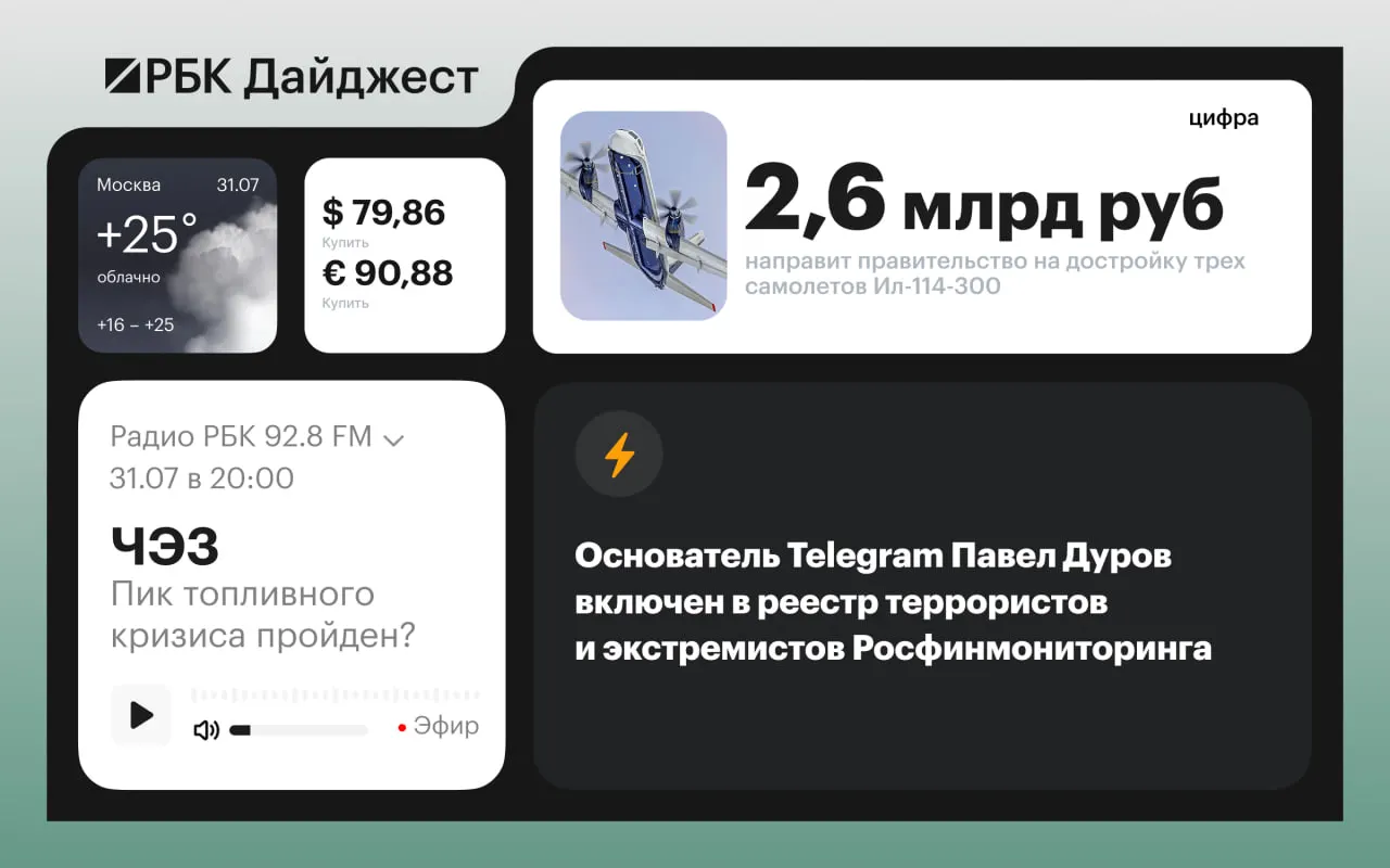 Короткий обзор ключевых событий вечера 30 июля — от ударов БПЛА и остановки нефтепогрузки до международных и спортивных решений.