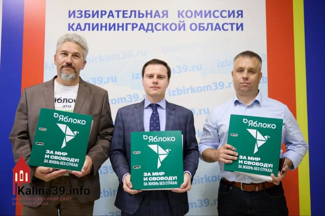 Избирательная комиссия зарегистрировала список партии «Яблоко» на выборах в Законодательное собрание Калининградской области; в тройке лидеров — Иван Большаков, Роман Морозов и Антон Гендриксон.