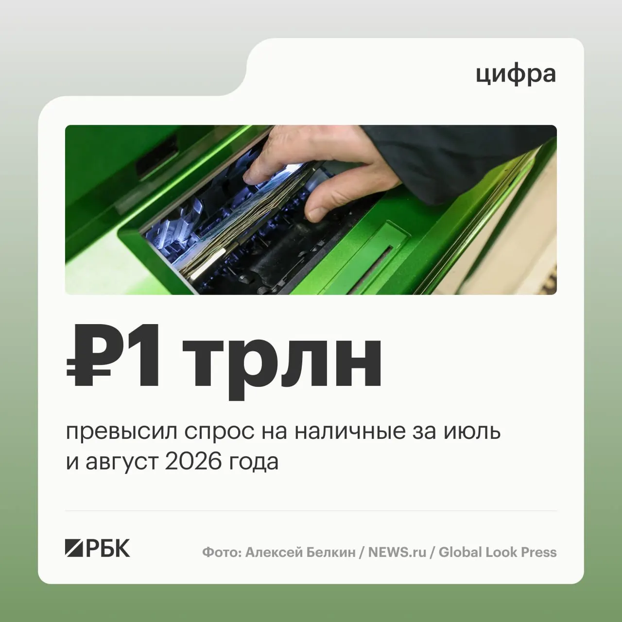 Наличные продолжают расти: за год прирост составил около 2,5 трлн рублей, пик спроса на наличность зафиксирован в апреле на уровне 678,7 млрд рублей.