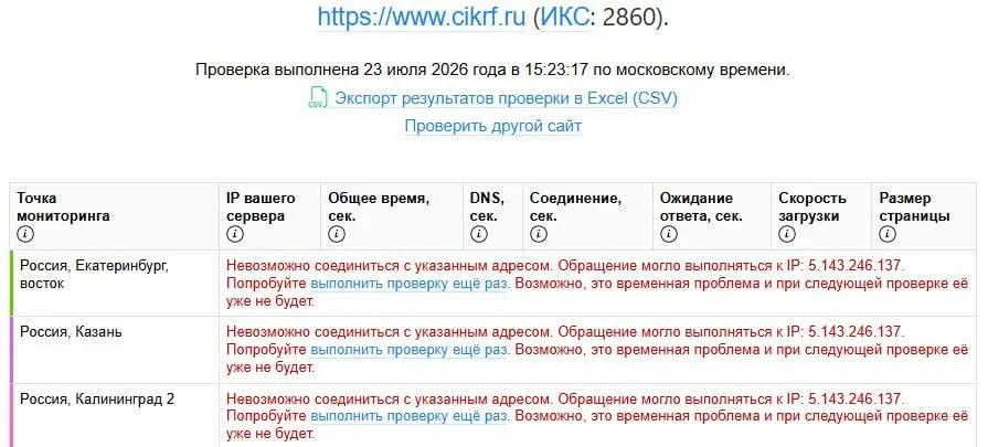 Ресурс Центральной избирательной комиссии перестал открываться одновременно для пользователей в разных странах — сбой совпал с обсуждением опубликованных деклараций кандидатов.