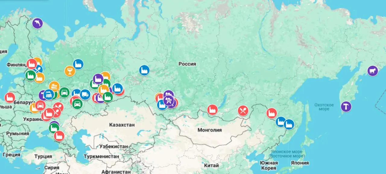 Проект «Антиджоб» собрал интерактивную карту случаев остановок предприятий, массовых увольнений, задержек зарплат и переводов на неполную занятость по всей стране — от Калининграда до Камчатки.